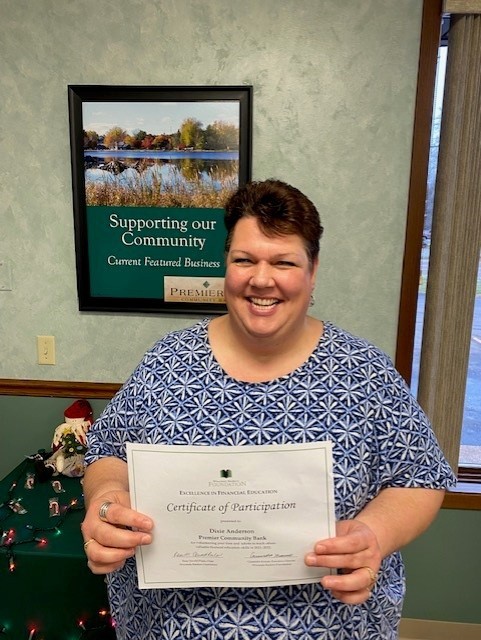 Certificate for Volunteering to Improve Finical Literacy in Local Community
