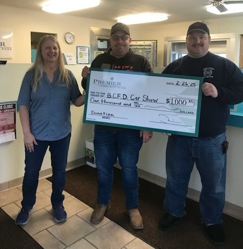 Bear Creek Fire Department Car Show $1,000 donation