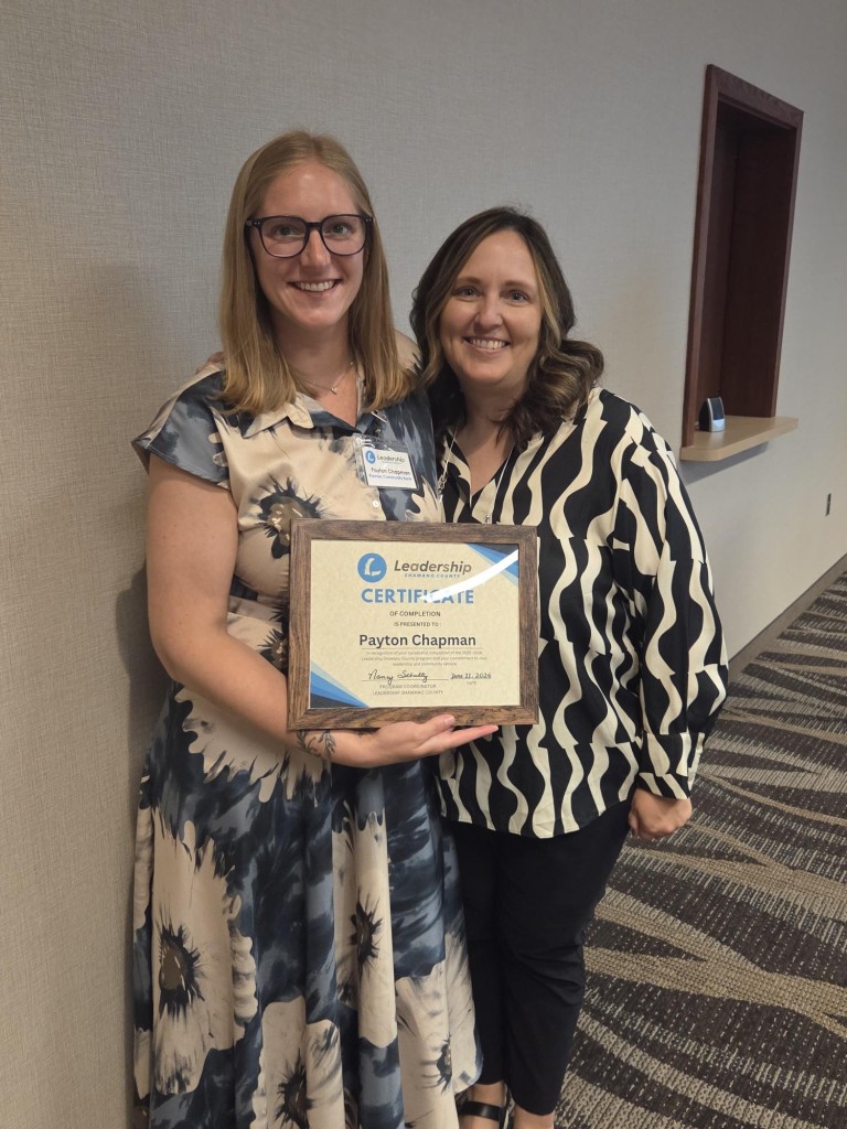Congratulations to Payton Chapman on completing the Leadership Shawano County program!