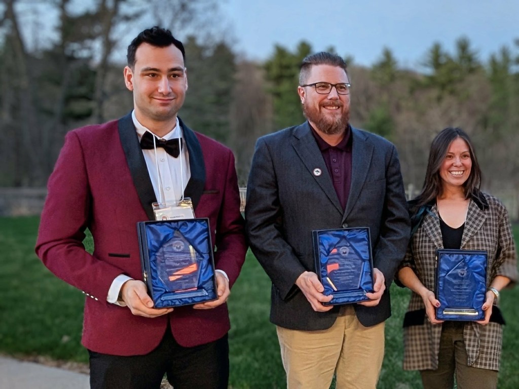Josh Webb, Branch Manager, was selected as a 2026 WAEOPP TRIO Achiever Award recipient pictured with two other winners