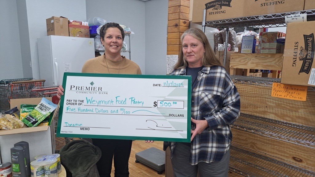 $500 &amp; nearly 40lbs of food donated to Weymont Food Pantry